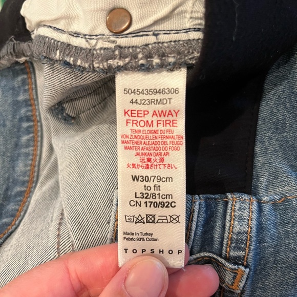 TOPSHOP MATERNITY UNDER BUMP JEANS RIPPED SKINNY BLUE - Picture 4 of 6